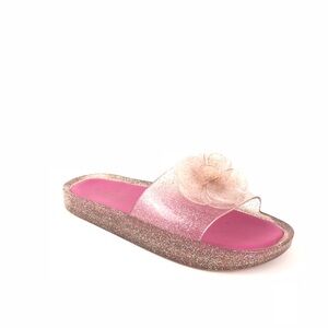 Kate Spade Size 7 Pink Splash Glitter Jelly Slides